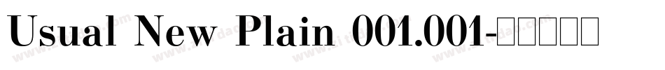 Usual New Plain 001.001字体转换